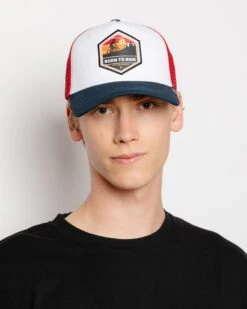 Born To Ride White / Red / Blue -The Indian Face Tienda 03 012 06 01