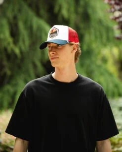 Born To Ride White / Red / Blue -The Indian Face Tienda 03 012 06 12