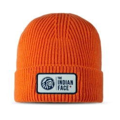 The Indian Face Alpine Orange Winter Beanie with Thermal Lining