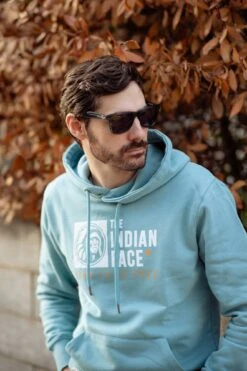 The Indian Face Born To Be Free - Sudadera Unisex Azul Celeste -The Indian Face Tienda Sudaderas 5