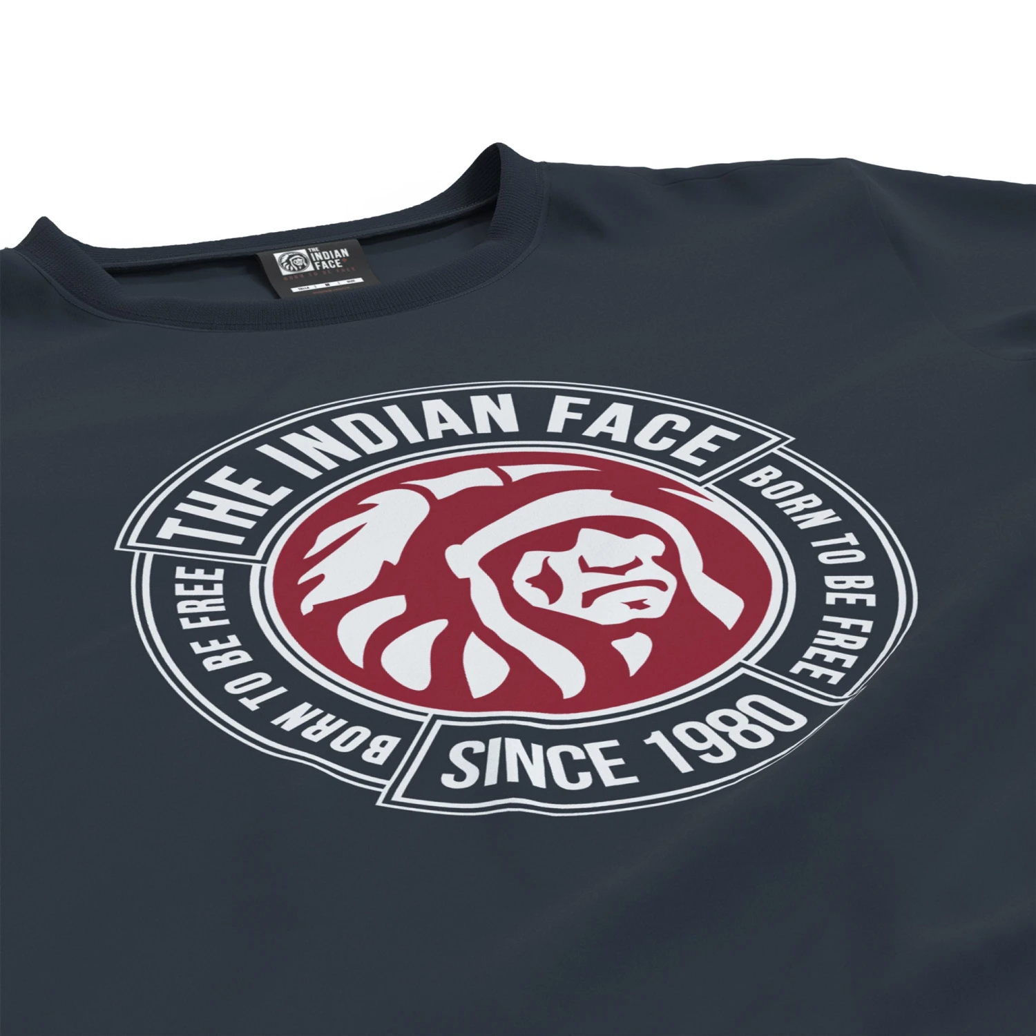 Camiseta The Indian Face Original Azul Marino - Diseño Unisex Premium 4 Camiseta The Indian Face Original Azul Marino - Diseño Unisex Premium - Imagen 2