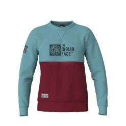 The Indian Face Born To Be Free Unisex Sweatshirt - Blue/Red