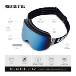 Uller Freeride Steel Black / Silver - High-Performance Magnetic Ski Goggles -The Indian Face Tienda UL V02 24M01C05 07