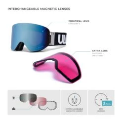 Uller Freeride Steel Black / Silver - High-Performance Magnetic Ski Goggles -The Indian Face Tienda UL V02 24M01C05 08