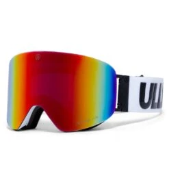 Uller® Freeride Steel White / Red - Máscara de Esquí Magnética con Lentes Intercambiables