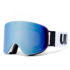 Uller Freeride Steel White / Blue Ski Goggles - Dual Magnetic Lenses