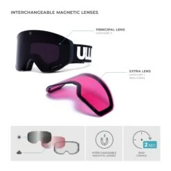 Uller Avalanche Black - Gafas de Esquí con Lentes Magnéticas y Clip Óptico -The Indian Face Tienda UL V02 24M02C02 07