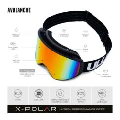 Uller Avalanche Black / Red - High Performance Ski & Snowboard Goggles 24 Uller Avalanche Black / Red - High Performance Ski & Snowboard Goggles -The Indian Face Tienda UL V02 24M02C06 06
