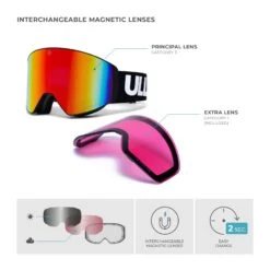 Uller Avalanche Black / Red - High Performance Ski & Snowboard Goggles 25 Uller Avalanche Black / Red - High Performance Ski & Snowboard Goggles -The Indian Face Tienda UL V02 24M02C06 07