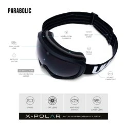 Uller Parabolic Ski Goggles - Black / Black - X-POLAR Tech -The Indian Face Tienda UL V02 24M03C07 05